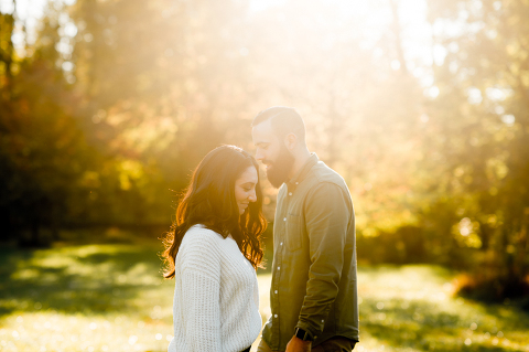 Chilly fall morning, feeling icy wind on our skin at Cross Estate Gardens for Allie and Nick’s engagement session. What we expected to be a warm morning ended up being freezing but once the sun came up the warmth followed. To warm Allie and Nick up little bit, I had them run across the field toward the sunrise, most gorgeous scene to be watching by myself. Cross Estate Gardens with it’s unique variety of backdrops it’s a photographer’s dream location really. It was so early that we were the only people there and with Allie and Nick we got to know each other and I documented their love at Cross Estate Gardens NJ. Cross Estate Gardens NJ engagement with Allie and Nick photographed by Karis from Hey Karis. Photograph is like freezing time, motion in print, movie turned into a book. 