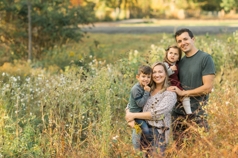 Fall is in full swing here in NJ, my first Fall Family session with Anna and Adam at their Farm House in Hackettstown NJ. Anna and Adam recently purchased their dream farm house on a 4 acres of land. This family of four now has chickens, ducks, birds, cats, a dog, sheep and plans to add many more to the list in the future. I had the honor of visiting Anna and Adam and their two beautiful children at their Farm the other day. I got much need vitamin D walking around the property, enjoying the foliage, running around with their kids and meeting all the farm animals. I sincerely enjoy photographing families now because there are no dull moments with kids, every moment is perfect! Fall family session at Anna and Adam’s Farm at Hackettstown NJ photographed by Karis from HeyKaris. 