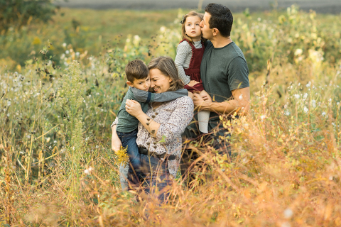 Fall is in full swing here in NJ, my first Fall Family session with Anna and Adam at their Farm House in Hackettstown NJ. Anna and Adam recently purchased their dream farm house on a 4 acres of land. This family of four now has chickens, ducks, birds, cats, a dog, sheep and plans to add many more to the list in the future. I had the honor of visiting Anna and Adam and their two beautiful children at their Farm the other day. I got much need vitamin D walking around the property, enjoying the foliage, running around with their kids and meeting all the farm animals. I sincerely enjoy photographing families now because there are no dull moments with kids, every moment is perfect! Fall family session at Anna and Adam’s Farm at Hackettstown NJ photographed by Karis from HeyKaris. 