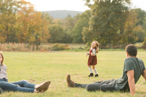 Fall is in full swing here in NJ, my first Fall Family session with Anna and Adam at their Farm House in Hackettstown NJ. Anna and Adam recently purchased their dream farm house on a 4 acres of land. This family of four now has chickens, ducks, birds, cats, a dog, sheep and plans to add many more to the list in the future. I had the honor of visiting Anna and Adam and their two beautiful children at their Farm the other day. I got much need vitamin D walking around the property, enjoying the foliage, running around with their kids and meeting all the farm animals. I sincerely enjoy photographing families now because there are no dull moments with kids, every moment is perfect! Fall family session at Anna and Adam’s Farm at Hackettstown NJ photographed by Karis from HeyKaris. 
