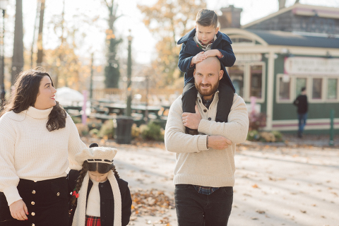 Brooke reached out to me for holiday family session and she had plans, props and we were all looking forward to Brooke and Mike’s holiday family session with their two kids Grace and Tommy at Historic Richmond Town in Staten Island NY. Brooke and Mike are from Staten Island and they did not live too far from Historic Richmond Town and they decorate the whole town pretty festive so we decide to meet there. But like all plans Brooke’s big hope for her very first professional photoshoot didn’t go as she planed. Her two kids Grace and Tommy were not having it. As soon as they got to the parking lot Tommy fell asleep. Grace was shy and scared to have her photos taken by a stranger photographer me. But we tried and got some good cute photos, and some not so cute and grumpy photos as well. Brooke, Mike, Grace and Tommy’s Historic Richmond Town Staten Island Holiday Family session documented and  photographed by Karis from Hey Karis. Photograph is like freezing time, motion in print, movie turned into a book. Now booking 2021 and 2022 weddings.