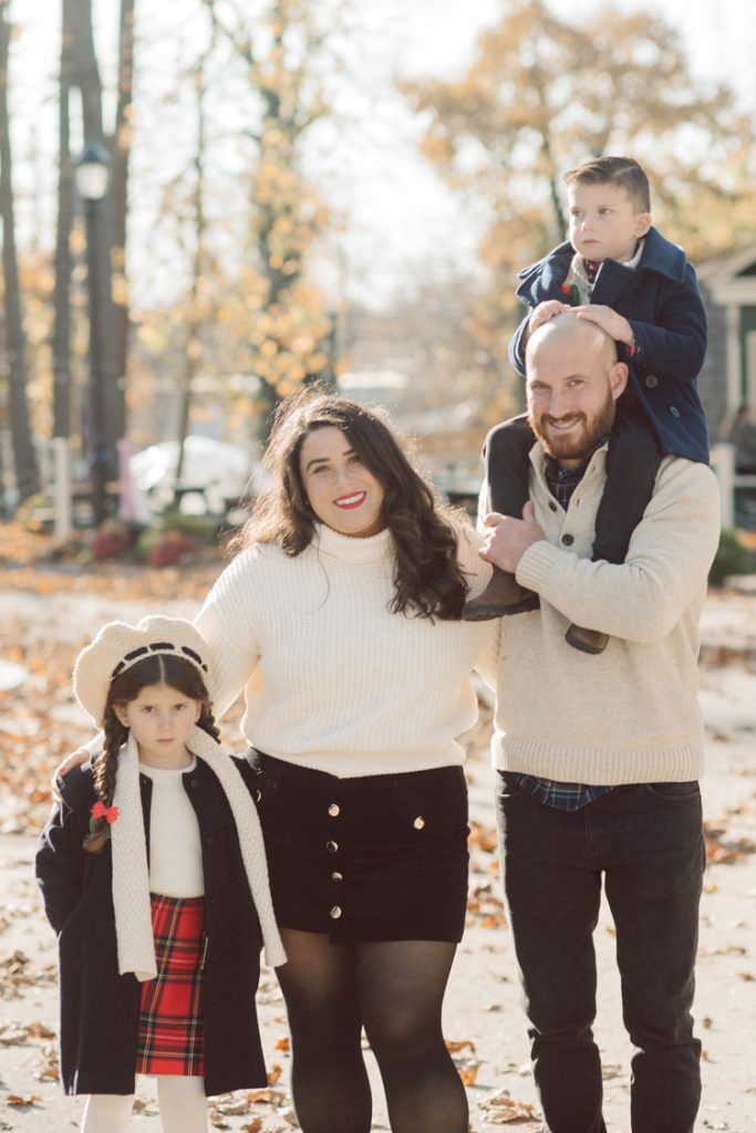 Brooke reached out to me for holiday family session and she had plans, props and we were all looking forward to Brooke and Mike’s holiday family session with their two kids Grace and Tommy at Historic Richmond Town in Staten Island NY. Brooke and Mike are from Staten Island and they did not live too far from Historic Richmond Town and they decorate the whole town pretty festive so we decide to meet there. But like all plans Brooke’s big hope for her very first professional photoshoot didn’t go as she planed. Her two kids Grace and Tommy were not having it. As soon as they got to the parking lot Tommy fell asleep. Grace was shy and scared to have her photos taken by a stranger photographer me. But we tried and got some good cute photos, and some not so cute and grumpy photos as well. Brooke, Mike, Grace and Tommy’s Historic Richmond Town Staten Island Holiday Family session documented and photographed by Karis from Hey Karis. Photograph is like freezing time, motion in print, movie turned into a book. Now booking 2021 and 2022 weddings.