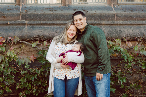Weather was so amazing on the day I met Kristen and Anthony for their family session with three of their adorable daughters. Clare and Cass are the older two girls and from the moment I met them they showed me their fun personalities, l laughed, smiled and ran around Princeton University campus. I had such a fun time with the adorable D’Elia family.  Kristen and Anthony D’Elia Fall Family Session in Princeton University campus photographed by Karis from Hey Karis. Photograph is like freezing time, motion in print, movie turned into a book. 