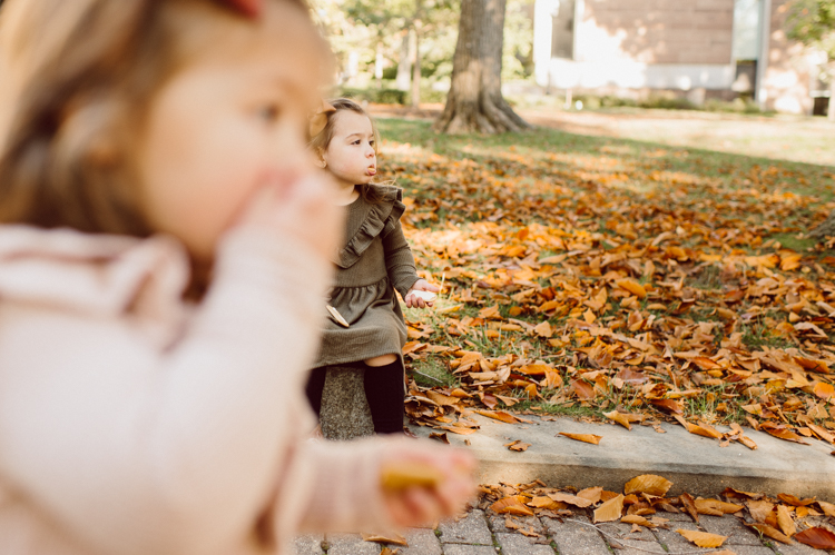 Weather was so amazing on the day I met Kristen and Anthony for their family session with three of their adorable daughters. Clare and Cass are the older two girls and from the moment I met them they showed me their fun personalities, l laughed, smiled and ran around Princeton University campus. I had such a fun time with the adorable D’Elia family. Kristen and Anthony D’Elia Fall Family Session in Princeton University campus photographed by Karis from Hey Karis. Photograph is like freezing time, motion in print, movie turned into a book.