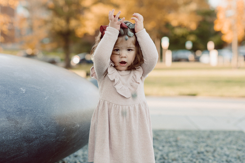 Weather was so amazing on the day I met Kristen and Anthony for their family session with three of their adorable daughters. Clare and Cass are the older two girls and from the moment I met them they showed me their fun personalities, l laughed, smiled and ran around Princeton University campus. I had such a fun time with the adorable D’Elia family.  Kristen and Anthony D’Elia Fall Family Session in Princeton University campus photographed by Karis from Hey Karis. Photograph is like freezing time, motion in print, movie turned into a book. 