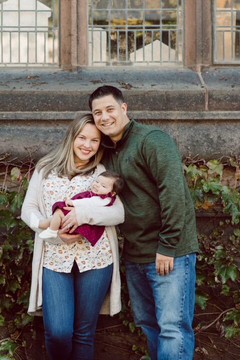 Weather was so amazing on the day I met Kristen and Anthony for their family session with three of their adorable daughters. Clare and Cass are the older two girls and from the moment I met them they showed me their fun personalities, l laughed, smiled and ran around Princeton University campus. I had such a fun time with the adorable D’Elia family.  Kristen and Anthony D’Elia Fall Family Session in Princeton University campus photographed by Karis from Hey Karis. Photograph is like freezing time, motion in print, movie turned into a book. 