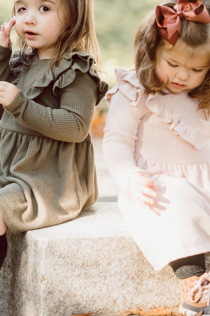 Weather was so amazing on the day I met Kristen and Anthony for their family session with three of their adorable daughters. Clare and Cass are the older two girls and from the moment I met them they showed me their fun personalities, l laughed, smiled and ran around Princeton University campus. I had such a fun time with the adorable D’Elia family. Kristen and Anthony D’Elia Fall Family Session in Princeton University campus photographed by Karis from Hey Karis. Photograph is like freezing time, motion in print, movie turned into a book.