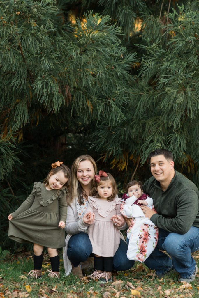 Weather was so amazing on the day I met Kristen and Anthony for their family session with three of their adorable daughters. Clare and Cass are the older two girls and from the moment I met them they showed me their fun personalities, l laughed, smiled and ran around Princeton University campus. I had such a fun time with the adorable D’Elia family. Kristen and Anthony D’Elia Fall Family Session in Princeton University campus photographed by Karis from Hey Karis. Photograph is like freezing time, motion in print, movie turned into a book.