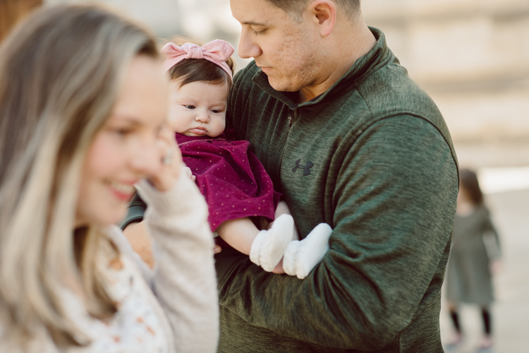 Weather was so amazing on the day I met Kristen and Anthony for their family session with three of their adorable daughters. Clare and Cass are the older two girls and from the moment I met them they showed me their fun personalities, l laughed, smiled and ran around Princeton University campus. I had such a fun time with the adorable D’Elia family. Kristen and Anthony D’Elia Fall Family Session in Princeton University campus photographed by Karis from Hey Karis. Photograph is like freezing time, motion in print, movie turned into a book.