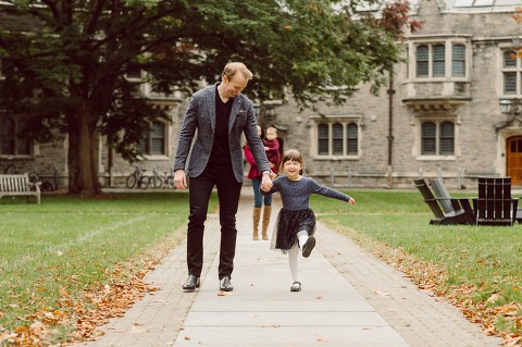 Windy morning spent at Princeton University Campus with Melissa, Joe, Everly and Cecilia. Everyone was bit cold and new to this family session but soon after how much fun and silly we can be during the photo session Everly warmed up, took her jacker off and ran. She ran, fell, hopped and would not stop posing for me. Till the moment we were ready to go home Everly posed, asked me to take more photos of her. Such a fun time with Bowen family during their family session at Princeton NJ photographed by Karis from Hey Karis. Photograph is like freezing time, motion in print, movie turned into a book. Now booking 2021 and 2022 weddings.