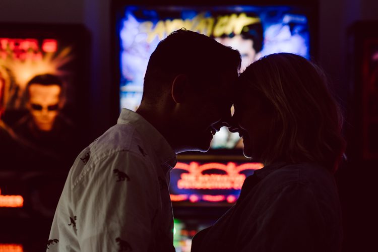 I photographed Andrea and Matt's wedding at The Rock Island Lake Club back in 2017, week ago I went to visit them at their house in Sparta NJ to photograph their little family of three. Andrea and Matt and their adorable french bull dog Lucy. I documented their day by walking Lucy, hanging out in the back with fire pit, hung out in the basement with all their pinball machines. Documenting day in the life of Andrea and Matt was such a delight. Andrea and Matt's day in the life captured by NY NJ Documentary Wedding Photographer Karis from Hey Karis, photographing your wedding, capturing your love and documenting your life.