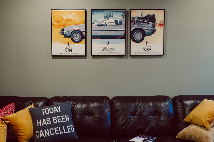 I photographed Andrea and Matt's wedding at The Rock Island Lake Club back in 2017, week ago I went to visit them at their house in Sparta NJ to photograph their little family of three. Andrea and Matt and their adorable french bull dog Lucy. I documented their day by walking Lucy, hanging out in the back with fire pit, hung out in the basement with all their pinball machines. Documenting day in the life of Andrea and Matt was such a delight. Andrea and Matt's day in the life captured by NY NJ Documentary Wedding Photographer Karis from Hey Karis, photographing your wedding, capturing your love and documenting your life.