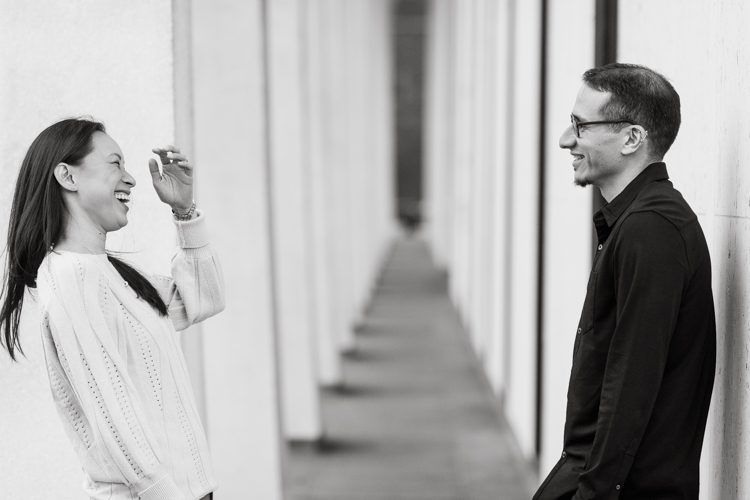 Since COVID-19 and the whole social distancing got all the colleges and universities to go virtual. Princeton University campus was empty the whole summer and fall, more people crowed to enjoy the historic campus with it's stunning architecture. Archways, columns and now award winning modern buildings make up this prestigious Princeton University Campus. When classes are in session, photograph is not permitted so now with the campus being empty all the photographers took the opportunity. I also had several photoshoots previous to Christina and GP's engagement session. Christina and GP being my last engagement session of 2020, I wanted it to be special, bit different. I wanted to see something new in this place that I've already been. After I met up with Christina and GP I took a new route around the campus, on the outer skirts to see if I find anything interesting, to get inspired. I laughed so much during the engagement session with Christina and GP, I think I cried a little. Fun Engagement Session with Christina and GP in Princeton University captured by NY NJ Documentary Wedding Photographer Karis from Hey Karis, photographing your wedding moments cinematically.