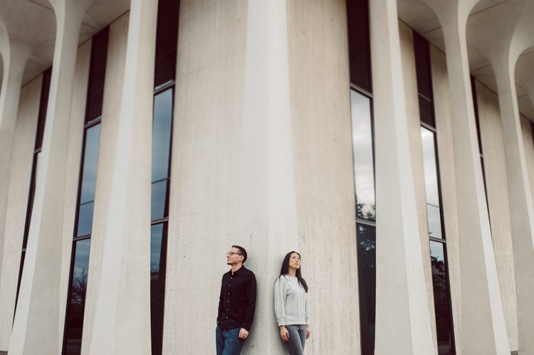 Since COVID-19 and the whole social distancing got all the colleges and universities to go virtual. Princeton University campus was empty the whole summer and fall, more people crowed to enjoy the historic campus with it's stunning architecture. Archways, columns and now award winning modern buildings make up this prestigious Princeton University Campus. When classes are in session, photograph is not permitted so now with the campus being empty all the photographers took the opportunity. I also had several photoshoots previous to Christina and GP's engagement session. Christina and GP being my last engagement session of 2020, I wanted it to be special, bit different. I wanted to see something new in this place that I've already been. After I met up with Christina and GP I took a new route around the campus, on the outer skirts to see if I find anything interesting, to get inspired. I laughed so much during the engagement session with Christina and GP, I think I cried a little. Fun Engagement Session with Christina and GP in Princeton University captured by NY NJ Documentary Wedding Photographer Karis from Hey Karis, photographing your wedding moments cinematically.