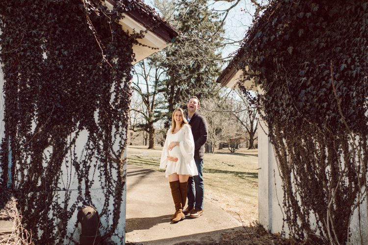 Nicole and Dan are expecting their baby boy and wanted to do a maternity session. More than a photo session, we actually hung out, got a tour of the house, saw the baby's nursery! Then we went out to Colonial Park in Somerset, NJ for some fresh air, vitamin D and some outdoor photos. Nicole and Dan looked so happy and in love, plus Nicole's two sisters joined for some cute sister photos! Nicole and Dan's maternity session at Colonial Park Somerset NJ captured by Karis from NY and NJ wedding photographer Hey Karis.