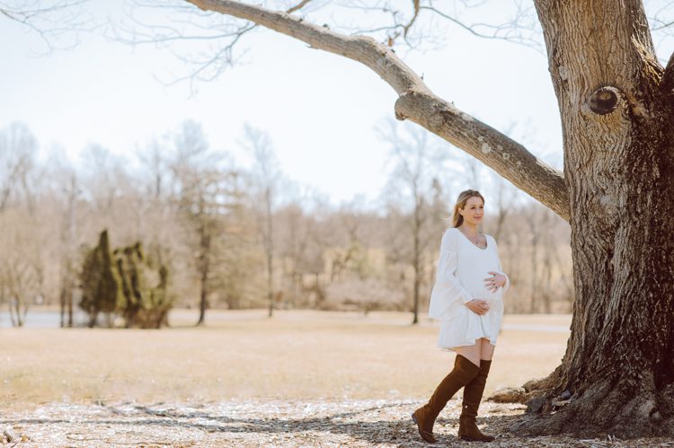 Nicole and Dan are expecting their baby boy and wanted to do a maternity session. More than a photo session, we actually hung out, got a tour of the house, saw the baby's nursery! Then we went out to Colonial Park in Somerset, NJ for some fresh air, vitamin D and some outdoor photos. Nicole and Dan looked so happy and in love, plus Nicole's two sisters joined for some cute sister photos! Nicole and Dan's maternity session at Colonial Park Somerset NJ captured by Karis from NY and NJ wedding photographer Hey Karis.