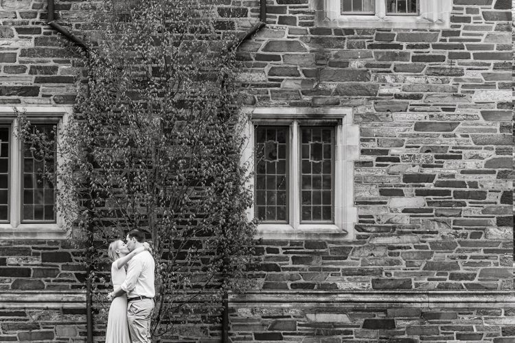 Hillary and Will's Princeton NJ engagement, we met late afternoon hoping to catch the golden hour/ glorious sunset but the weather turned to overcast real fast. But no one was complaining, we managed to catch rich, deep colors of spring. Hunter greens on trees and grass, all the Spring blooms. Played around with composition, leading lines, creating avant-garde romanticism. Hillary and Will's romantic engagement session at Jasna Princeton NJ captured by Karis from NY NJ wedding elopement photographer Hey Karis.