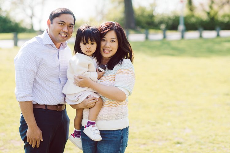 Kim and Rainier's Spring family session at Fort Tryon Park, NY captured by NY NJ Weddings, Elopements and Family Photographer Karis.
