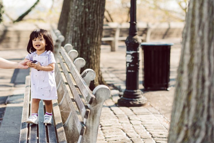 Kim and Rainier's Spring family session at Fort Tryon Park, NY captured by NY NJ Weddings, Elopements and Family Photographer Karis.