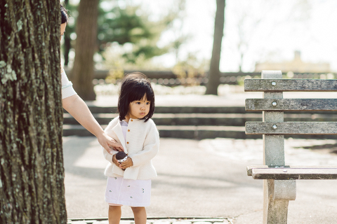 Kim and Rainier's Spring family session at Fort Tryon Park, NY captured by NY NJ Weddings, Elopements and Family Photographer Karis.