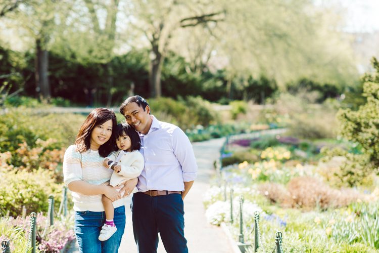 Kim and Rainier's Spring family session at Fort Tryon Park, NY captured by NY NJ Weddings, Elopements and Family Photographer Karis.