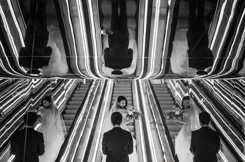 PUBLIC Hotel on Chrystie St, New York was closed during pandemic and was under renovation during Stella and Peter's wedding on May 18, 2021. But they opened up the entire 17th floor as well as the terrace and rooftop especially for Stella and Peter's wedding celebration. Stella, Peter along with their dog Jasper started their wedding day at PUBLIC Hotel Manhattan NY followed by rooftop wedding ceremony with 80 of their closest family & friends. Stella and Peter's intimate and lovely wedding was celebrated as we watched the sunset over the rooftop of PUBLIC Hotel. Stella and Peter's PUBLIC hotel wedding captured by NY NJ Weddings, Elopements and Family Photographer Karis by Hey Karis.