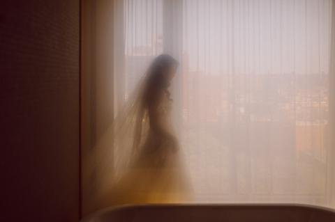 PUBLIC Hotel on Chrystie St, New York was closed during pandemic and was under renovation during Stella and Peter's wedding on May 18, 2021. But they opened up the entire 17th floor as well as the terrace and rooftop especially for Stella and Peter's wedding celebration. Stella, Peter along with their dog Jasper started their wedding day at PUBLIC Hotel Manhattan NY followed by rooftop wedding ceremony with 80 of their closest family & friends. Stella and Peter's intimate and lovely wedding was celebrated as we watched the sunset over the rooftop of PUBLIC Hotel. Stella and Peter's PUBLIC hotel wedding captured by NY NJ Weddings, Elopements and Family Photographer Karis by Hey Karis.