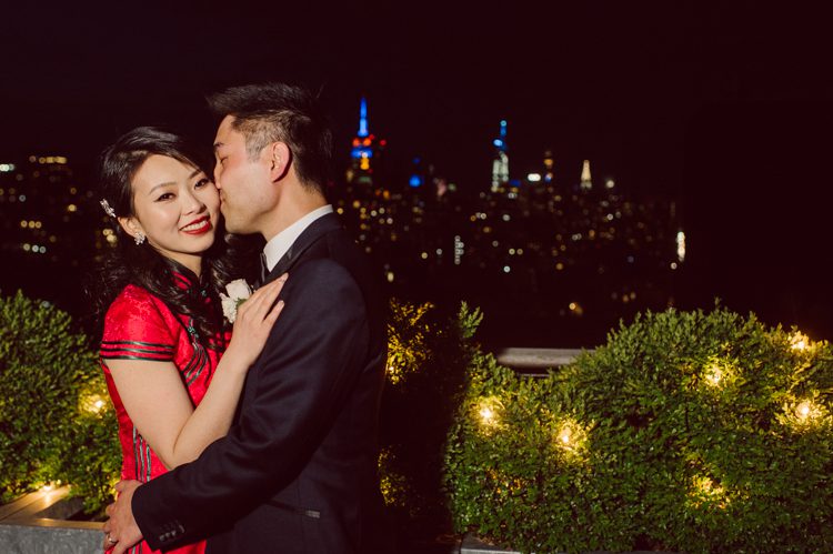 Public Hotel NYC spring rooftop wedding with Stella and Peter. NYC began to loosen COVID restrictions so events and weddings were finally allowed. Stella and Peter were able to keep their original wedding date, but unfortunately Stella's parents couldn't make it to the wedding due to COVID travel restrictions. Stella and Peter's wedding took place on 17th floor with rooftop access at the Public Hotel. Their wedding ceremony was on the rooftop, as well as their first look and some photos then we wandered around the hotel and took some epic photos at the pent house and escalator. Public Hotel NYC was so fun to photograph and I had the coolest, the most chill couple to work with. Stella and Peter's epic wedding at Public Hotel NYC photographed by Karis | Hey Karis.