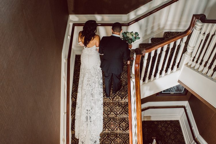 Brianna and Joe perfectly balances each other with their opposite personalities. Brianna quiet and calm and Joe loud and funny, they are the yin and yang to each other and together they create amazing chemistry. Joe's eyes literally sparkles when he is looking at her. Brianna and Joe's summer wedding at Trump National Golf Club Colts Neck NJ this past August was nothing but fun, filled with love and happy tears. Love is all we need in a wedding day! Brianna and Joe got married at ST. Mary’s Church in Colts Neck NJ then partied at Trump National Golf Club Colts Neck NJ. As soon as everyone was inside for the reception, the heavy grey clouds released a down pour washing the humidity away. Leaving cool evening for the newlyweds and their wedding guests to enjoy.  Brianna and Joe's wedding at Trump National Golf Club Colts Neck NJ photographed by Karis, NY NJ wedding and elopement photographer Hey Karis.