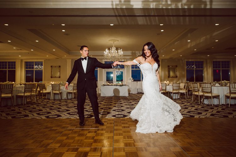 Brianna and Joe perfectly balances each other with their opposite personalities. Brianna quiet and calm and Joe loud and funny, they are the yin and yang to each other and together they create amazing chemistry. Joe's eyes literally sparkles when he is looking at her. Brianna and Joe's summer wedding at Trump National Golf Club Colts Neck NJ this past August was nothing but fun, filled with love and happy tears. Love is all we need in a wedding day! Brianna and Joe got married at ST. Mary’s Church in Colts Neck NJ then partied at Trump National Golf Club Colts Neck NJ. As soon as everyone was inside for the reception, the heavy grey clouds released a down pour washing the humidity away. Leaving cool evening for the newlyweds and their wedding guests to enjoy.  Brianna and Joe's wedding at Trump National Golf Club Colts Neck NJ photographed by Karis, NY NJ wedding and elopement photographer Hey Karis.