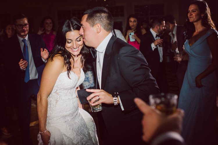 Brianna and Joe perfectly balances each other with their opposite personalities. Brianna quiet and calm and Joe loud and funny, they are the yin and yang to each other and together they create amazing chemistry. Joe's eyes literally sparkles when he is looking at her. Brianna and Joe's summer wedding at Trump National Golf Club Colts Neck NJ this past August was nothing but fun, filled with love and happy tears. Love is all we need in a wedding day! Brianna and Joe got married at ST. Mary’s Church in Colts Neck NJ then partied at Trump National Golf Club Colts Neck NJ. As soon as everyone was inside for the reception, the heavy grey clouds released a down pour washing the humidity away. Leaving cool evening for the newlyweds and their wedding guests to enjoy.  Brianna and Joe's wedding at Trump National Golf Club Colts Neck NJ photographed by Karis, NY NJ wedding and elopement photographer Hey Karis.