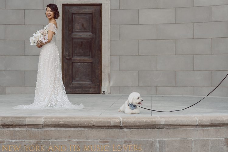 Monica and Will had a very simple intimate elopement planned at Central Park, NY then little reception with friends and parents are Instagram famous "Prince Tea House". Monica and Will's first look took place by Bethesda Fountain along with their beloved pup Appa (white fluffy Bichon Frise) We walked around Bethesda Fountain/Arcade getting some wedding portraits for Monica, Will and Appa then we walked towards Cop-Cot Central Park for Monica and Will's super intimate wedding ceremony officiated by his brother and joined by their parents, siblings and one friend. This super mini wedding ceremony was straight to the point and quick! At Prince Tea House about 20-30 friends of Monica and Will joined to celebrate the newly weds over some tea, biscuits and sandwiches. Monica and Will's Cop-Cot Central Park elopement, Prince Tea House wedding reception photographed by NYC elopement, Hudson Valley, Catskills, NY and NJ Farm, Adventure Wedding and Elopement Photographer Karis | Hey Karis