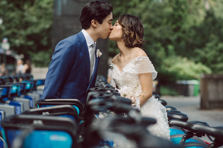 Monica and Will had a very simple intimate elopement planned at Central Park, NY then little reception with friends and parents are Instagram famous "Prince Tea House". Monica and Will's first look took place by Bethesda Fountain along with their beloved pup Appa (white fluffy Bichon Frise) We walked around Bethesda Fountain/Arcade getting some wedding portraits for Monica, Will and Appa then we walked towards Cop-Cot Central Park for Monica and Will's super intimate wedding ceremony officiated by his brother and joined by their parents, siblings and one friend. This super mini wedding ceremony was straight to the point and quick! At Prince Tea House about 20-30 friends of Monica and Will joined to celebrate the newly weds over some tea, biscuits and sandwiches. Monica and Will's Cop-Cot Central Park elopement, Prince Tea House wedding reception photographed by NYC elopement, Hudson Valley, Catskills, NY and NJ Farm, Adventure Wedding and Elopement Photographer Karis | Hey Karis