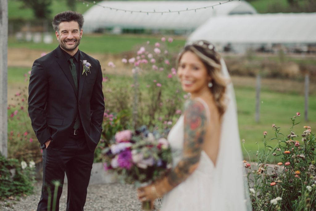 The Farm at Glenwood Mountain located in Sussex, NJ right by Mountain Creek Resort, this unique farm wedding venue was on my bucket list and I had the chance to photograph a wedding here with the best couple! Cristina and Nick, rock'n roll loving die hard fan of Marvel Studio duo celebrated their love and becoming one union at The Farm at Glenwood Mountain with fluffy cows in their backdrop. Cristina and Nick's love for each other is so real and true brought tears and smile on my eye and face the entire day. Cristina and Nick's The Farm and Glenwood Mountain wedding photographed by Hudson Valley, Catskills, NYC and NJ, Fun Wedding and Intimate Elopement Photographer | Hey Karis.