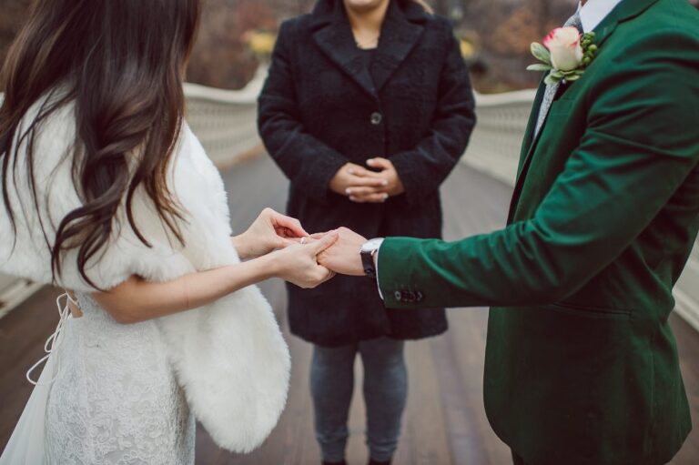 Raymond reached out to me about a month ago regarding his elopement plans at Central Park, NY. Specifically on the Bow Bridge Central Park, NY. His original elopement plan only included his finace and himself plus the officiant but as all wedding plans go they ended up adding their parents and family to the celebration. Rose and Raymond's Central Park NY elopement started bit rainy and gloomy but rain stopped right on time for Rose and Raymond's Bow Bridge elopement. Then we walked around Bethesda Fountain and Bethesda Arcade for some wedding portraits. Rose and Raymond braved the chilly almost freezing NYC weather during the portrait time and we were able to get some amazing photos at Central Park. Rose and Raymond's Central Park NY Elopement photographed by Hudson Valley, Catskills, NYC and NJ, Fun Weddings and Intimate Elopements Photographer | Hey Karis.