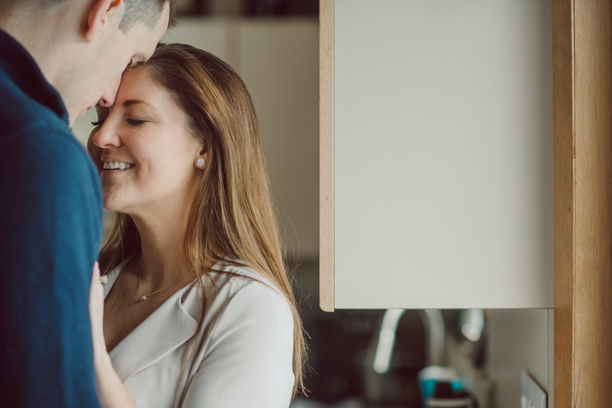 Michelle and Robert wanted their engagement session done at their home in Garrison, NY. Michelle and Robert's house sat right on Hudson River with the most amazing view of Hudson River. The trees were still bare but once everything blooms I could imagine what an amazing view Michelle and Robert will have! Michelle and Robert's Garrison, NY Hudson River engagement session photographed by Hudson Valley, Catskills, NYC and NJ, Fun Weddings and Intimate Elopements Photographer | Hey Karis.