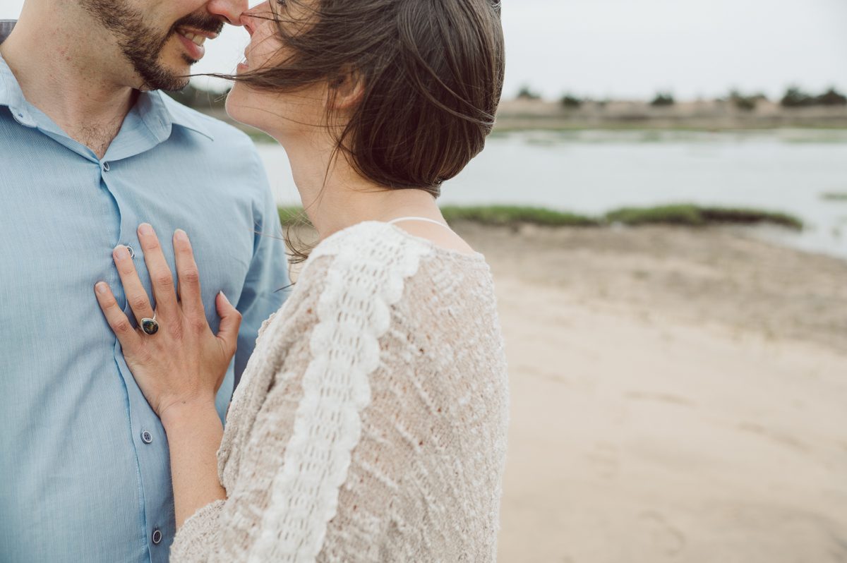 Perfect day would look like this, I said admiring the beach, the landscape and the amazing colors that I was looking out in the horizon. Sky, sea, sand looked as if they were painted in pastel blues, beige, and white. Wind moved, hair dancing, it was going to be fabulous engagement session with Becca and Dan! I fell in love with Sandy Hook Beach, and loved my awesome clients that follows all my weird, silly and sometime awkward directions/posing. My favorite out of Becca and Dan's Sandy Hook engagement session is the one that I got inspired by Wes Anderson's movie "Moonlight Kingdom"! Becca and Dan's Sandy Hook Beach NJ engagement by Karis. Hey Karis is Hudson Valley, Garrison NY and NJ, Fun Weddings and Intimate Elopements Photographer.