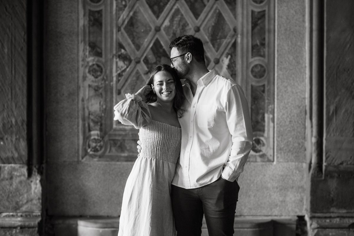 Early morning view of Bethesda Fountain doesn't get old, it's always romanic as ever! And sharing your Central Park morning with beautiful newly engaged couple is even better. Jackie and Nick shared their Saturday morning with me and I was able to capture some gorgeous images for them. Central Park NY engagement with Jackie and Nick captured by Karis. Hey Karis is NY, NJ, Brooklyn, Hudson Valley and Catskills Wedding and Elopement Photographer.