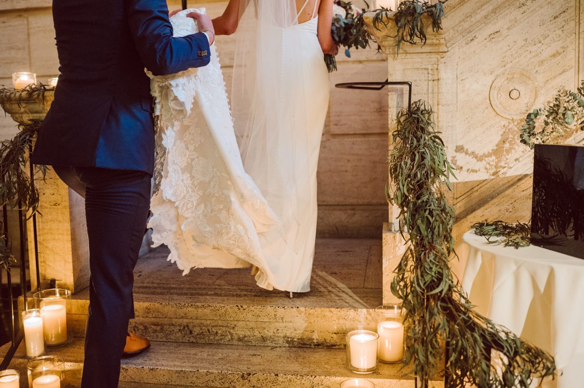  Lisa and Jon each got ready downtown Philly. Lisa at Philadelphia Marriott Old City and Jon at an airbnb on Ludlow Street Philly. Lisa and Jon got photo permit to all the gardens and landmarks near Union Trust. First look at 18th Century Garden then wedding photos at Rose Garden, Merchants Exchange Building, Front steps of First Bank and final photos in front of City Hall. Then we headed back to Union Trust to get Lisa and Jon married then to party like rock stars! Lisa and Jon's Union Trust Philadelphia wedding captured by Hey Karis is NY, NJ, Brooklyn, Hudson Valley and Catskills Wedding and Elopement Photographer.