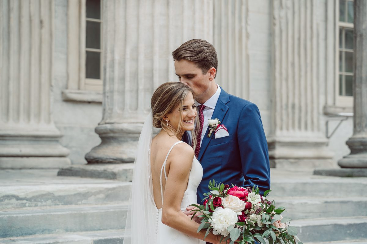  Lisa and Jon each got ready downtown Philly. Lisa at Philadelphia Marriott Old City and Jon at an airbnb on Ludlow Street Philly. Lisa and Jon got photo permit to all the gardens and landmarks near Union Trust. First look at 18th Century Garden then wedding photos at Rose Garden, Merchants Exchange Building, Front steps of First Bank and final photos in front of City Hall. Then we headed back to Union Trust to get Lisa and Jon married then to party like rock stars! Lisa and Jon's Union Trust Philadelphia wedding captured by Hey Karis is NY, NJ, Brooklyn, Hudson Valley and Catskills Wedding and Elopement Photographer.