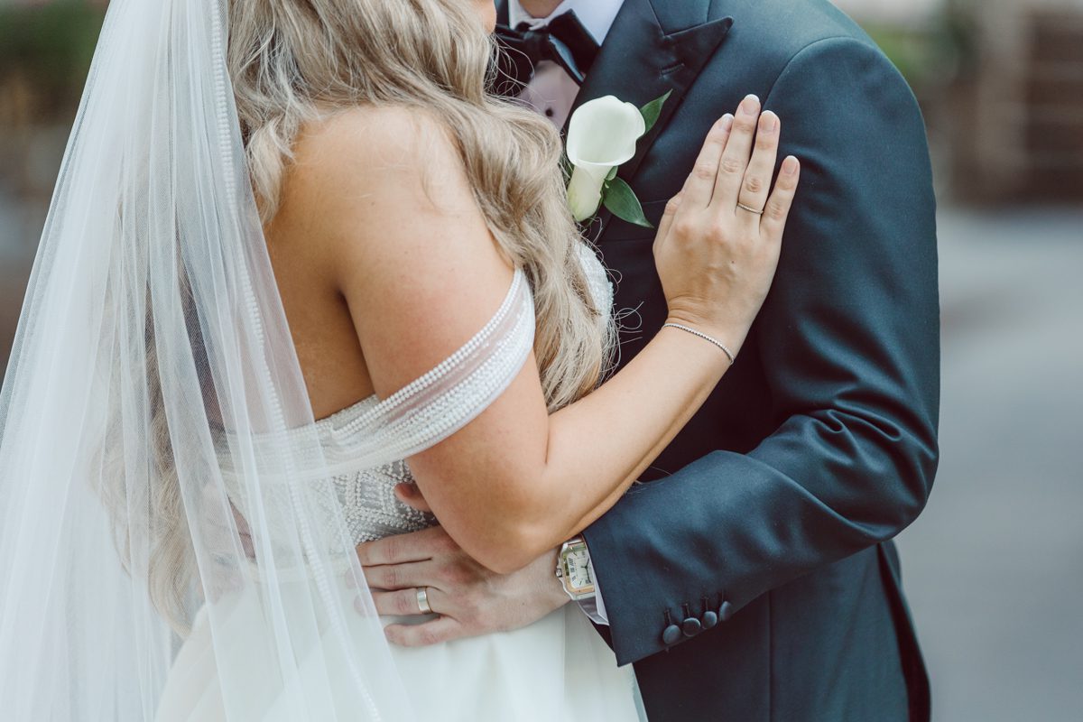 At Florentine Gardens in River Vale NJ celebrating Sam and Mike's wedding. Here at Florentine Gardens you'll get your amazing ballroom, gorgeous landscaped garden and during Sam and Mike's wedding day the roses were in full bloom it was truly beautiful. With roses in full bloom at the rose garden in Florentine Gardens, Sam and Mike's outdoor wedding ceremony was gorgeous bit hot but so gorgeous. And we were fully able to enjoy the roses during Sam and Mike's wedding portrait session. Sam and Mike's Florentine Gardens, NJ wedding captured by Karis from Hey Karis NY, NJ, Brooklyn, Hudson Valley and Catskills Wedding and Elopement Photographer.