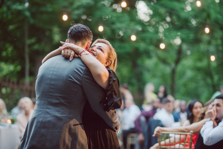 Arrow Park, a wedding venue located in Monroe NY along the Hudson Valley is truly a magical place to celebrate your wedding in a relaxing environment. Your family and friends will appreciate this unplug, retreat type of environment surrounded by nature, historic mansion with courtyard for an outdoor wedding under cafe lights, Arrow Lake, and beautiful garden. I love this place, I can come here every weekend! And Jackie and Aron were the perfect couple for this magical venue to get married and dance away the beautiful summer evening under the cafe light in their courtyard. It was like a scene from a movie, or a wedding from chateau in Italy. Jackie and Aron's Arrow Park, NY Hudson Valley NY wedding captured by Karis from Hey Karis NY, NJ, Brooklyn, Hudson Valley and Catskills Wedding and Elopement Photographer.