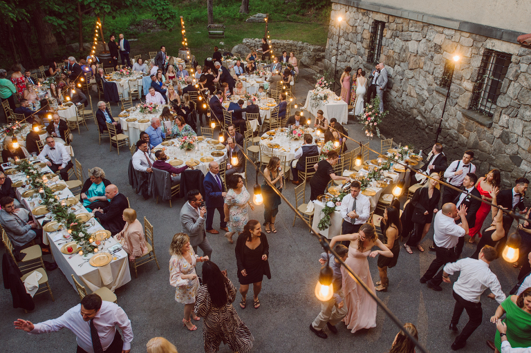 Arrow Park, a wedding venue located in Monroe NY along the Hudson Valley is truly a magical place to celebrate your wedding in a relaxing environment. Your family and friends will appreciate this unplug, retreat type of environment surrounded by nature, historic mansion with courtyard for an outdoor wedding under cafe lights, Arrow Lake, and beautiful garden. I love this place, I can come here every weekend! And Jackie and Aron were the perfect couple for this magical venue to get married and dance away the beautiful summer evening under the cafe light in their courtyard. It was like a scene from a movie, or a wedding from chateau in Italy. Jackie and Aron's Arrow Park, NY Hudson Valley NY wedding captured by Karis from Hey Karis NY, NJ, Brooklyn, Hudson Valley and Catskills Wedding and Elopement Photographer.