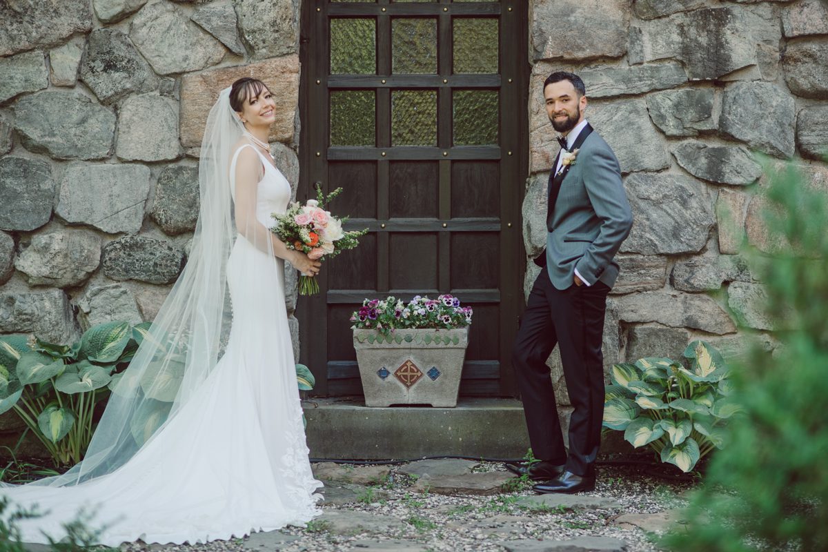 Arrow Park, a wedding venue located in Monroe NY along the Hudson Valley is truly a magical place to celebrate your wedding in a relaxing environment. Your family and friends will appreciate this unplug, retreat type of environment surrounded by nature, historic mansion with courtyard for an outdoor wedding under cafe lights, Arrow Lake, and beautiful garden. I love this place, I can come here every weekend! And Jackie and Aron were the perfect couple for this magical venue to get married and dance away the beautiful summer evening under the cafe light in their courtyard. It was like a scene from a movie, or a wedding from chateau in Italy. Jackie and Aron's Arrow Park, NY Hudson Valley NY wedding captured by Karis from Hey Karis NY, NJ, Brooklyn, Hudson Valley and Catskills Wedding and Elopement Photographer.