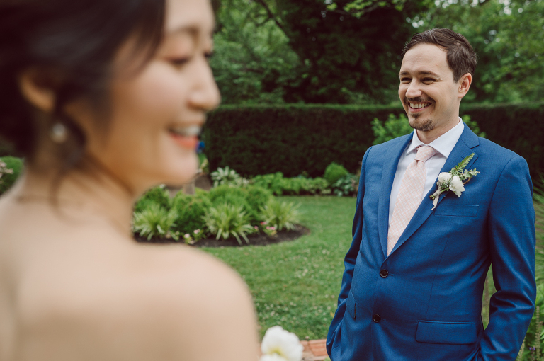 It was misting a bit while I was driving on the morning of Sunny and David's wedding at The Inn at Fernbrook Farms. The greens looked so vibrant and lovely when it's raining, at at The Inn at Fernbrook Farms all the trees, grass and all the greens were so rich. Excited to celebrate Sunny and David and create with them at this cute farm, the inn where Sunny and David will be getting ready and celebrate with their family and friends. Sunny and David did not have a long big wedding because it was not them. They also didn't have any wedding or bridal party. This low key, casual but intimate and real was what Sunny and David wanted in their wedding day and that is exactly what they got. The Inn at Fernbrook Farms Sunny and David's intimate wedding captured by Karis from Hey Karis NY, NJ, Brooklyn, Hudson Valley and Catskills Wedding and Elopement Photographer.