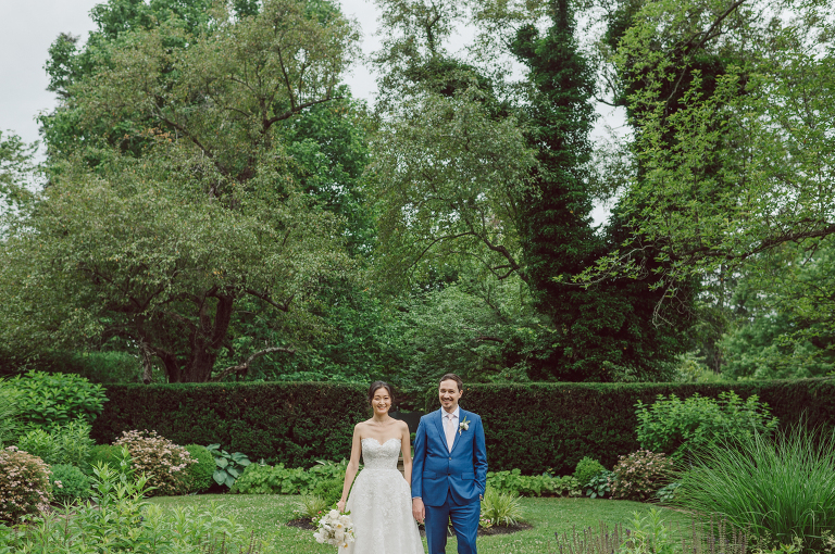 It was misting a bit while I was driving on the morning of Sunny and David's wedding at The Inn at Fernbrook Farms. The greens looked so vibrant and lovely when it's raining, at at The Inn at Fernbrook Farms all the trees, grass and all the greens were so rich. Excited to celebrate Sunny and David and create with them at this cute farm, the inn where Sunny and David will be getting ready and celebrate with their family and friends. Sunny and David did not have a long big wedding because it was not them. They also didn't have any wedding or bridal party. This low key, casual but intimate and real was what Sunny and David wanted in their wedding day and that is exactly what they got. The Inn at Fernbrook Farms Sunny and David's intimate wedding captured by Karis from Hey Karis NY, NJ, Brooklyn, Hudson Valley and Catskills Wedding and Elopement Photographer.