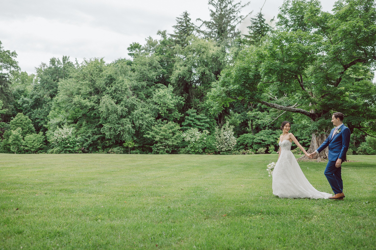 It was misting a bit while I was driving on the morning of Sunny and David's wedding at The Inn at Fernbrook Farms. The greens looked so vibrant and lovely when it's raining, at at The Inn at Fernbrook Farms all the trees, grass and all the greens were so rich. Excited to celebrate Sunny and David and create with them at this cute farm, the inn where Sunny and David will be getting ready and celebrate with their family and friends. Sunny and David did not have a long big wedding because it was not them. They also didn't have any wedding or bridal party. This low key, casual but intimate and real was what Sunny and David wanted in their wedding day and that is exactly what they got. The Inn at Fernbrook Farms Sunny and David's intimate wedding captured by Karis from Hey Karis NY, NJ, Brooklyn, Hudson Valley and Catskills Wedding and Elopement Photographer.