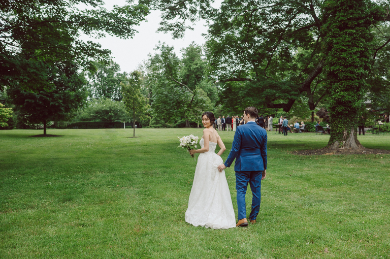 It was misting a bit while I was driving on the morning of Sunny and David's wedding at The Inn at Fernbrook Farms. The greens looked so vibrant and lovely when it's raining, at at The Inn at Fernbrook Farms all the trees, grass and all the greens were so rich. Excited to celebrate Sunny and David and create with them at this cute farm, the inn where Sunny and David will be getting ready and celebrate with their family and friends. Sunny and David did not have a long big wedding because it was not them. They also didn't have any wedding or bridal party. This low key, casual but intimate and real was what Sunny and David wanted in their wedding day and that is exactly what they got. The Inn at Fernbrook Farms Sunny and David's intimate wedding captured by Karis from Hey Karis NY, NJ, Brooklyn, Hudson Valley and Catskills Wedding and Elopement Photographer.