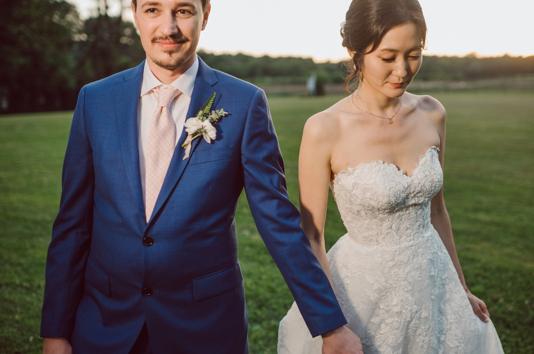 It was misting a bit while I was driving on the morning of Sunny and David's wedding at The Inn at Fernbrook Farms. The greens looked so vibrant and lovely when it's raining, at at The Inn at Fernbrook Farms all the trees, grass and all the greens were so rich. Excited to celebrate Sunny and David and create with them at this cute farm, the inn where Sunny and David will be getting ready and celebrate with their family and friends. Sunny and David did not have a long big wedding because it was not them. They also didn't have any wedding or bridal party. This low key, casual but intimate and real was what Sunny and David wanted in their wedding day and that is exactly what they got. The Inn at Fernbrook Farms Sunny and David's intimate wedding captured by Karis from Hey Karis NY, NJ, Brooklyn, Hudson Valley and Catskills Wedding and Elopement Photographer.