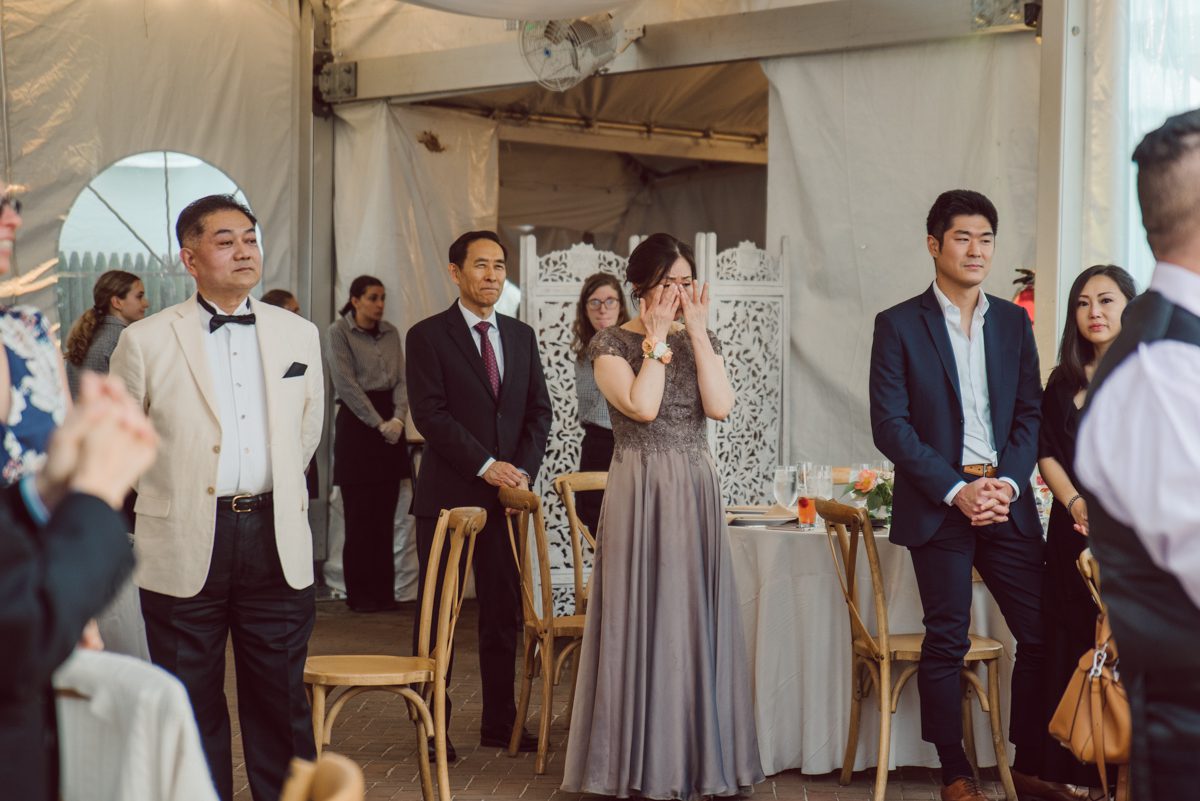 It was misting a bit while I was driving on the morning of Sunny and David's wedding at The Inn at Fernbrook Farms. The greens looked so vibrant and lovely when it's raining, at at The Inn at Fernbrook Farms all the trees, grass and all the greens were so rich. Excited to celebrate Sunny and David and create with them at this cute farm, the inn where Sunny and David will be getting ready and celebrate with their family and friends. Sunny and David did not have a long big wedding because it was not them. They also didn't have any wedding or bridal party. This low key, casual but intimate and real was what Sunny and David wanted in their wedding day and that is exactly what they got. The Inn at Fernbrook Farms Sunny and David's intimate wedding captured by Karis from Hey Karis NY, NJ, Brooklyn, Hudson Valley and Catskills Wedding and Elopement Photographer.